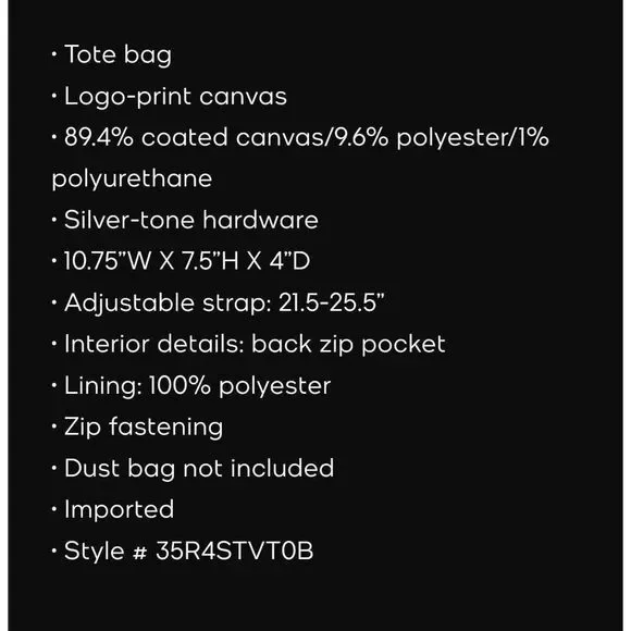 MICHAEL KORS OUTLET JET SET EXTRA SMALL LOGO ZIP TOP TOTE BAG - Picture 6 of 6